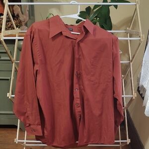 Arrow Orange Casual Button Down Shirt